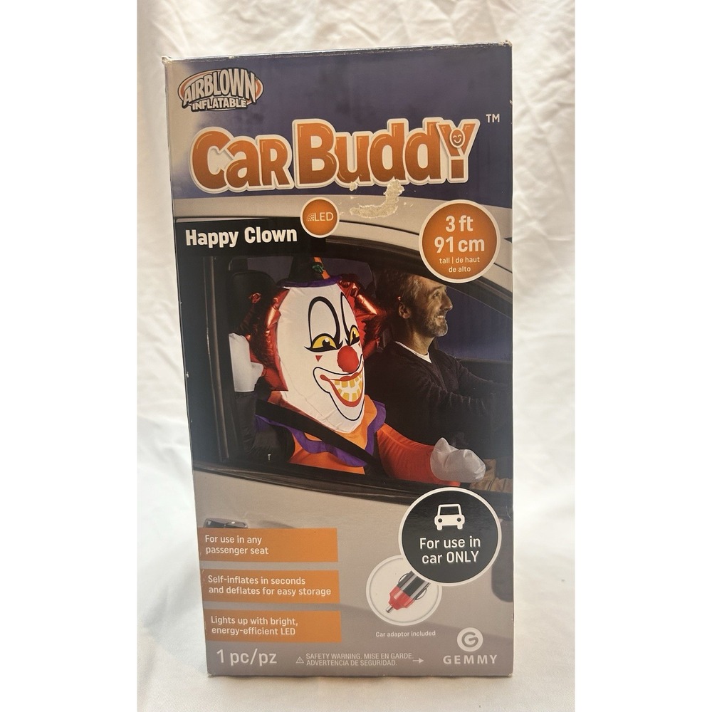 Car Buddy Inflatable Happy Clown New In Box